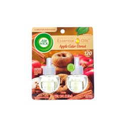30515 - Air Wick Essential Oils Refill, Apple Cider Donut - 2 Count / 20ml (Total: 40ml) (Case Of 6) - BOX: 6 Pkg