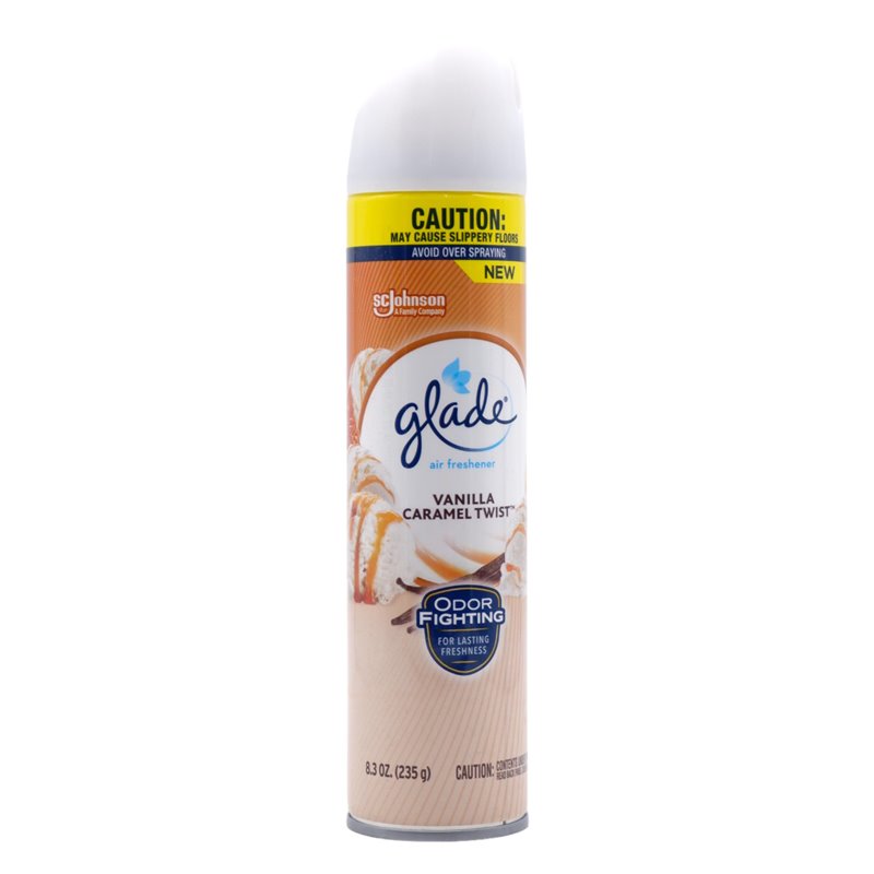 30529 - Glade Spray, Vanilla & Caramel Twist - 8.3 oz (Pkg of 6). 04074 - BOX: 6 Units