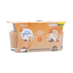 30532 - Glade Candle Vanilla Caramel Twist  (3.4 oz.) - BOX: 6
