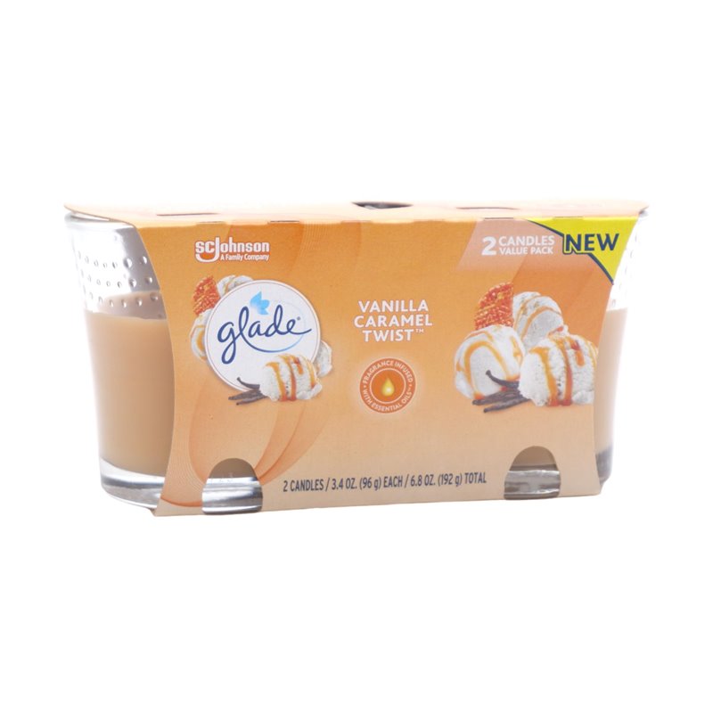 30532 - Glade Candle Vanilla Caramel Twist  (3.4 oz.) - BOX: 6