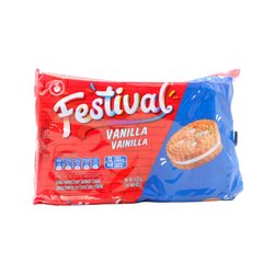 30577 - Festival Vanilla Cream Sandwich Cookies - 12 Pack/14.22oz. (Case Of 24) - BOX: 24 Pkg