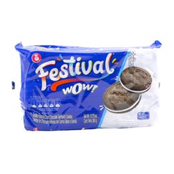 30582 - Festival Wow Cocholate/Vanilla Cream Sandwich Cookies - 10 Pack/12.70oz. (Case Of 12) - BOX: 12 Pkg
