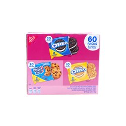 30669 - Nabisco. Oreo Cookies Variaty PacK & Chips Ahoy- 60 Packs (2Cookies Per Pack) - BOX: 