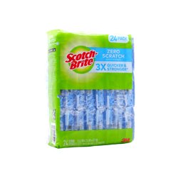 30682 - Scotch Brite Heavy Duty Scrub Sponges (Blue)  Zero Scratch - 21+3 Pack (Plastic Bag) - BOX: 15
