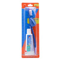 30758 - Dr. Fresh Travel Kit Toothbrush - 3 Pack (Brush, TP, Cap). (DF10841). - BOX: 36 units