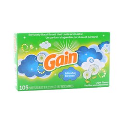 30782 - Gain Dryer Sheets, Original - 105ct (Case of 6) - BOX: Pkg Of 6