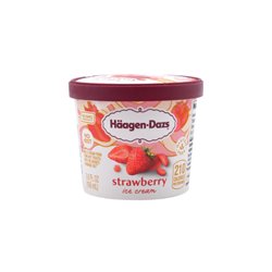 30871 - Haagen Dazs Ice Cream Strawberry Mini Cups, 3.6oz 12 Count - BOX: 12 Units