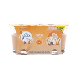 30914 - Glade Candle Vanilla Caramel Twist - 6.8 oz. (Case of 3) - BOX: 3