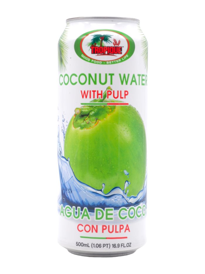 28728 - Tropique Coconut Water W/ Pulp Can 24/16.9oz - Box:  - Loc: F8