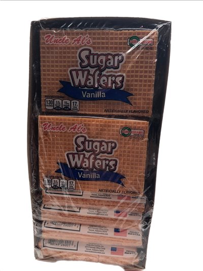 28765 - Uncle Al's Sugar Wafers Vainilla, - 12/2.75 oz. (12 Packs) - Box:  - Loc: F5