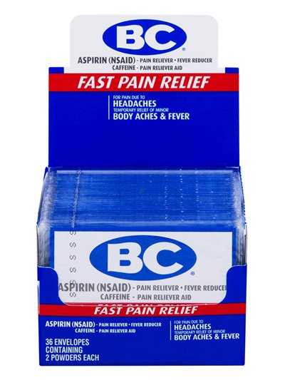 8286 - BC Fast Pain Relief  - 36ct - Box:  - Loc: N0