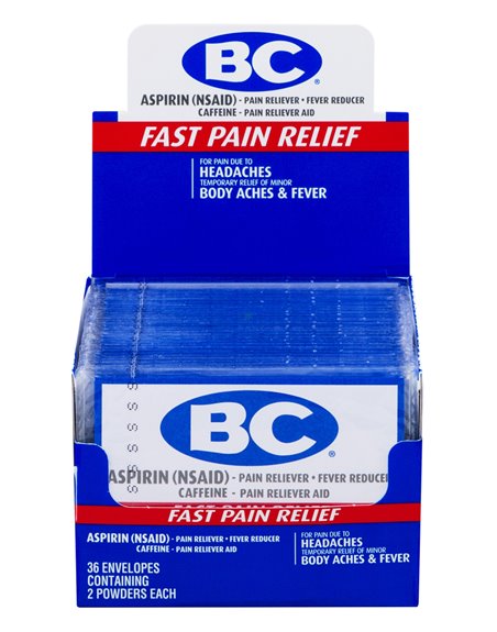 8286 - BC Fast Pain Relief  - 36ct - Box:  - Loc: N0