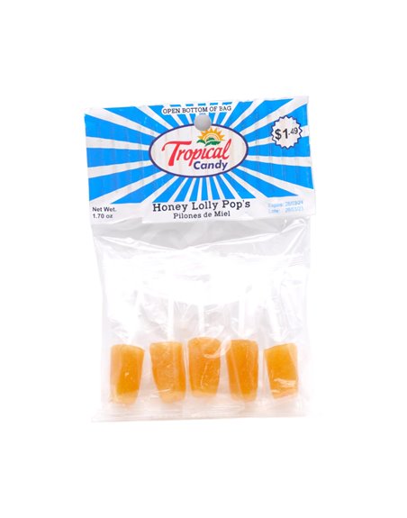 28847 - Tropical Honey Lollipop (Pilones de Miel) - 12ct/1.70oz - Box:  - Loc: 