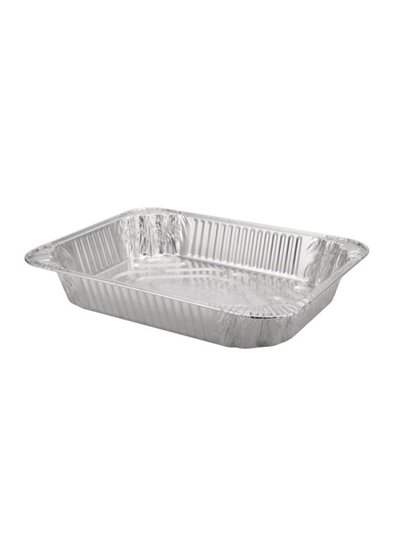 28876 - Aluminum Pan Middle Size Rectangular Roaster - 100ct - Box:  - Loc: R2