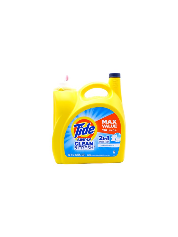 28899 - Tide Liquid Detergent, Simply Clean & Fresh. (DayBreak Fresh) - 165 fl. oz. (Case of 4). - Box:  - Loc: C6