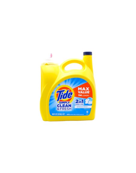 28899 - Tide Liquid Detergent, Simply Clean & Fresh. (DayBreak Fresh) - 165 fl. oz. (Case of 4). - Box:  - Loc: C6
