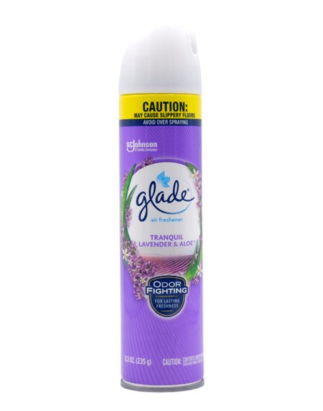 28925 - Glade Spray, Lavender & Aloe - 8.3 oz. (Case of 6) - Box:  - Loc: I7