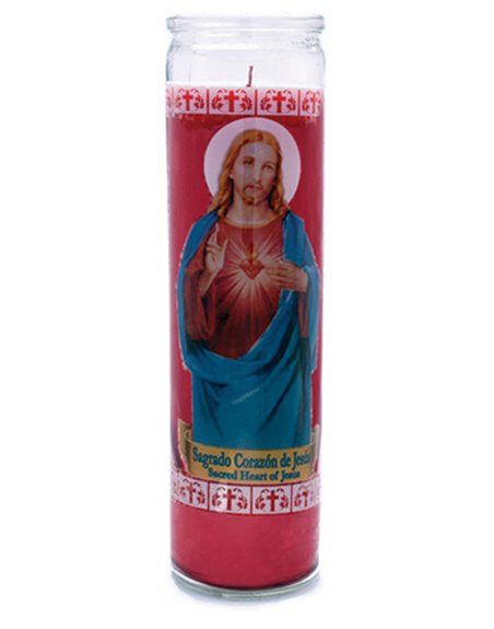 8439 - Candle Heart of Jesus - (Case of 12) - Box:  - Loc: A10