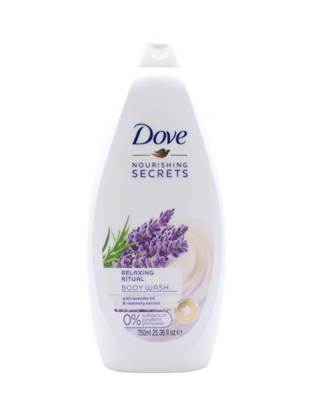 29087 - Dove Body Wash, Relaxing Ritual, Lavender & Rosemary - 750ml. (Case of 12) - Box:  - Loc: H0