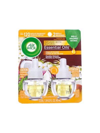 29115 - Air Wick Scented Oil Refill, Paradise Retreat Life, Cherry + Coconut - 2x40ml. (Case of 6) - Box:  - Loc: I7