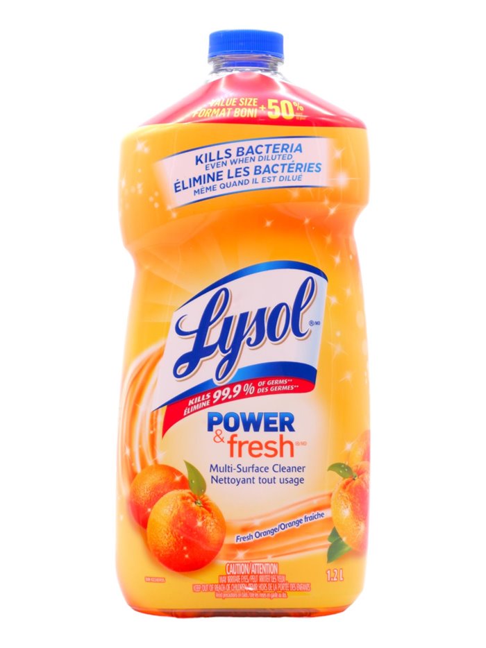 29117 - Lysol Power & Fresh Cleaner, Fresh Orange Scent - 1.2 Lt.78910 - Box:  - Loc: I5
