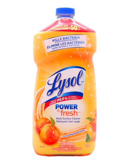 29117 - Lysol Power & Fresh Cleaner, Fresh Orange Scent - 1.2 Lt.78910 - Box:  - Loc: I5