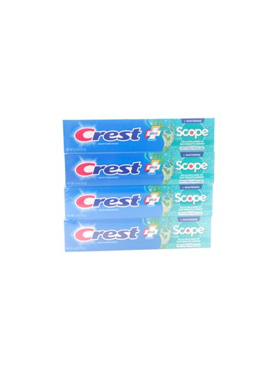 29129 - Crest Toothpaste Complete Whitening Plus Scope. Minty Fresh Striped  -5.4 oz Pkg Of 4. (Case of 10/5) - Box:  - Loc: J0