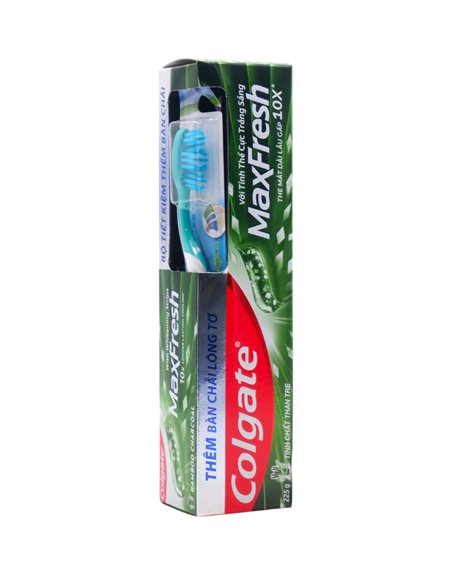 29245 - Colgate Toothpaste, MaxFresh Bamboo Charcoal + Toothbrush - 7.9 oz. - Box:  - Loc: 32M
