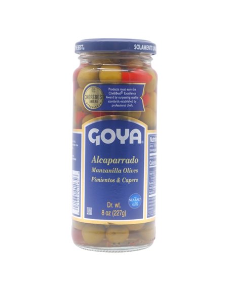 29346 - Goya Olives With Pim ( Alcaparrado ) - 8 fl. oz. - Box:  - Loc: G12