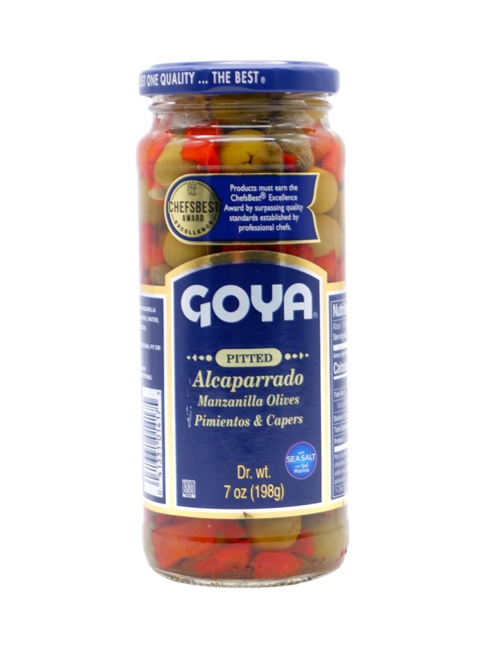 29349 - Goya l Pitted Olives ( Alcaparrado ) - 7 fl. oz. - Box:  - Loc: G12