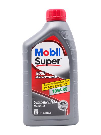 29362 - Mobil Super 5000 miles Motor Oil 10W-30 1Quart - (Case of 6) 124403 - Box:  - Loc: A5