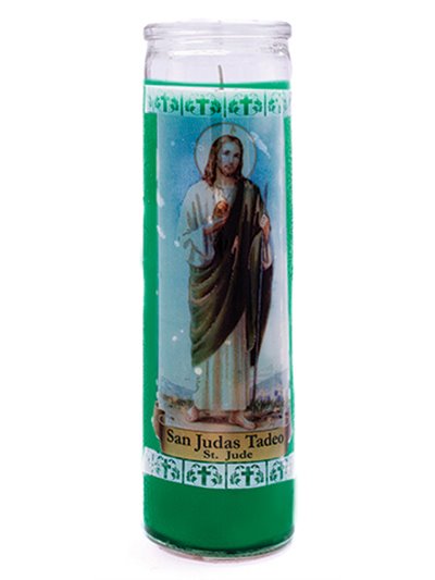 8829 - Candle St. Jude Green - (Case of 12) - Box:  - Loc: H10