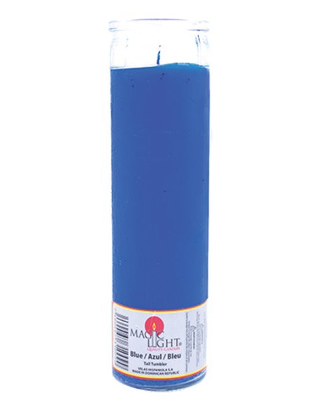 8866 - Candle 7 Days Blue - (Case of 12) - Box:  - Loc: A9