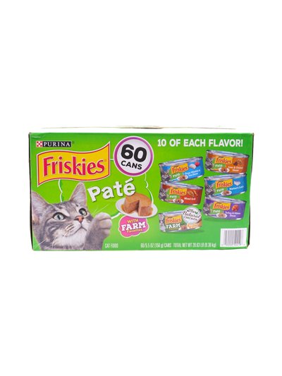 29480 - Friskies Paté W/ Farm Variety Pack, 5.5 oz. - (60 Cans) - Box:  - Loc: S1