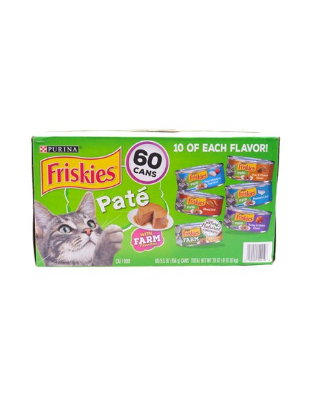 29480 - Friskies Paté W/ Farm Variety Pack, 5.5 oz. - (60 Cans) - Box:  - Loc: S1
