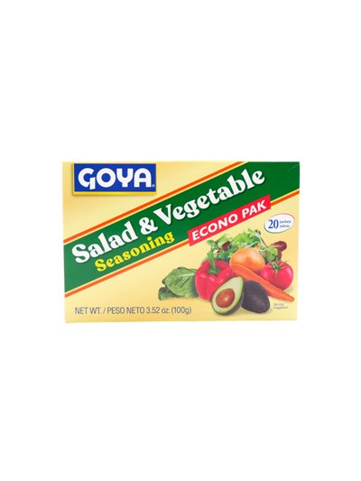29557 - Goya Salad & Vegetables Seasoning Econo Pak- 3.52 oz. (Pack of 18) - Box:  - Loc: G11