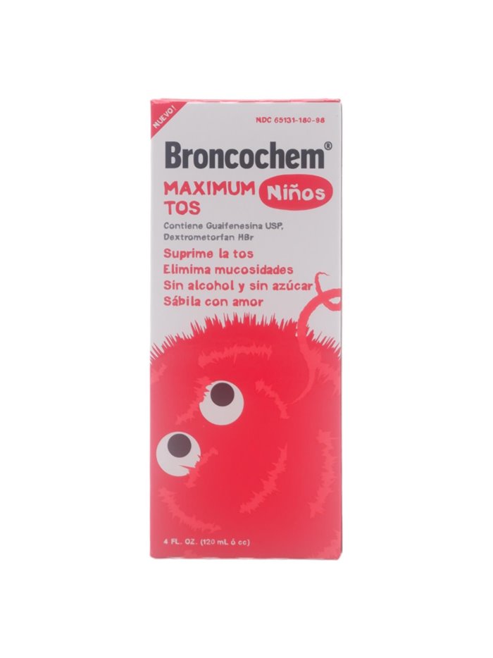 29602 - Broncochem Maximum Cough Syrup Kids (USA)/(Red/White) - 4 fl. oz. - Box:  - Loc: L4