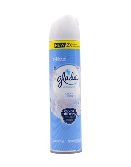 29680 - Glade Spray, Clean Linen - 8.3oz. (Case of 3) - Box:  - Loc: I7