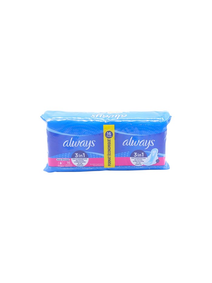 29699 - Always Maxi Thick Size 3 in 1, Long - 8 x 16's - Box:  - Loc: D5