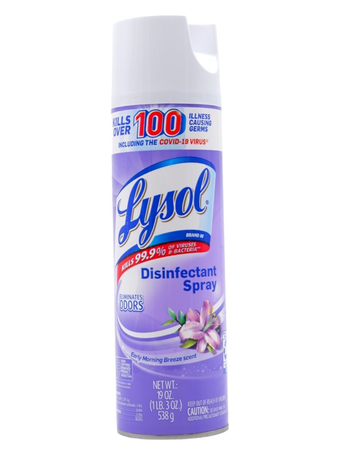 29700 - Lysol Disinfectant Spray, Early Morning Breeze Scent - 19 oz. (12 Pack). 80834 - Box:  - Loc: I5