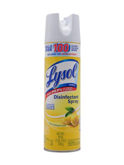 29701 - Lysol Disinfectant Spray, Lemon Breeze Scent - 19 oz. (12 Pack). 87870 - Box:  - Loc: I5