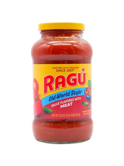 29768 - Ragú Traditional Pasta Sauce W/ Meat - 23.9oz. (Case of 12) - Box:  - Loc: G8