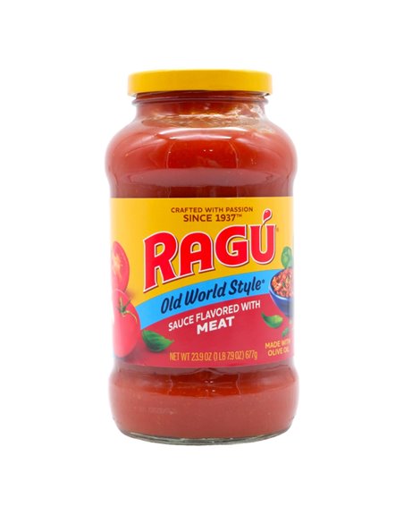 29768 - Ragú Traditional Pasta Sauce W/ Meat - 23.9oz. (Case of 12) - Box:  - Loc: G8