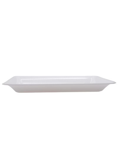 29797 - FineLine White 14"x10" Rectangular Tray - 25pcs.  RC472.WH - Box:  - Loc: 