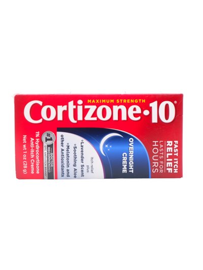 29823 - Cortizone-10 Maximum Strength Anti-Itch, Over Night Creme. - 1oz - Box:  - Loc: K0