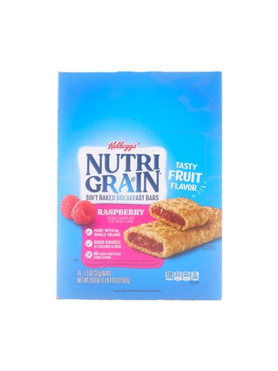 29849 - Nutri Grain Raspberry, 1.3 oz. - 16 Bars - Box:  - Loc: N7
