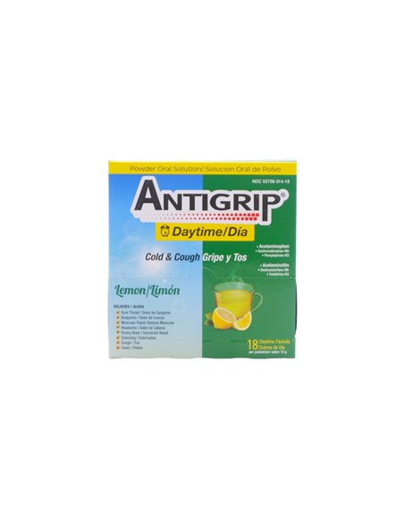 29867 - AntiGrip Tea Lemon Day Time- 18's - Box:  - Loc: 