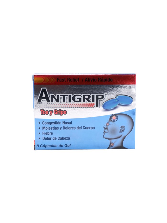 29871 - AntiGrip Tos y Gripe -  8 capsulas Gel - Box:  - Loc: 