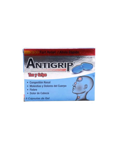 29871 - AntiGrip Tos y Gripe -  8 capsulas Gel - Box:  - Loc: 
