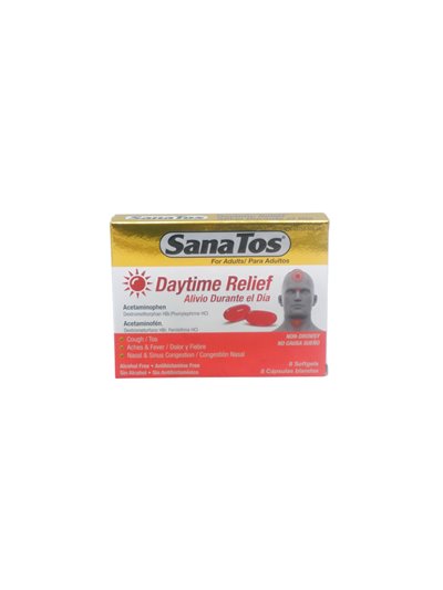 29882 - Sanatos Cough(Tos) Daytime Relief -  8 capsulas Gel - Box:  - Loc: 